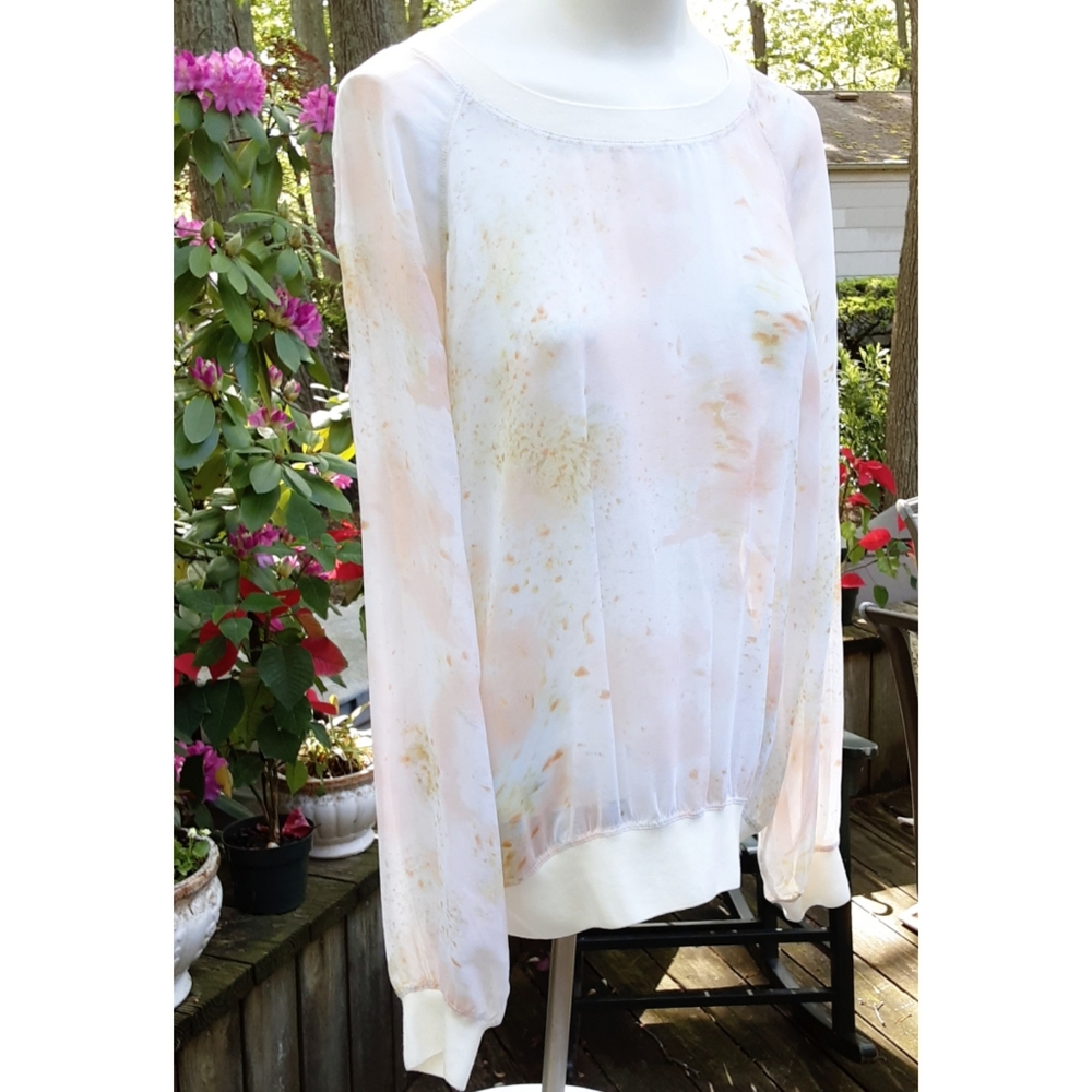 Club Monaco Abstract Watercolor Pullover - Stain